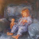 Alice reading a book (12x18x0.7