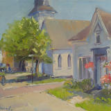 Sunny day in Parrsboro (plein air) (12x16x0.7