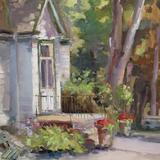 HORTICULTURAL HALL BACK VIEW AT HALIFAX PUBLIC GARDENS, PLEIN AIR (12x16x0.7''')