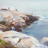 PLEIN AIR AT THE OCEAN 2 (9x12x0.7'')  (SOLD)