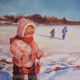 On the frozen lake ('Childhood' series), (9×12')