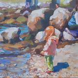 Playing by the water (11x14'') (