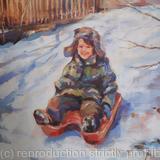 DOWN THE HILL (16X20