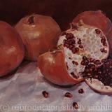 Pomegranates, original, one of a kind, oil on canvas painting (SOLD by Teichert Art Gallery)