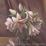 Lilies, original, one-of-a-kind acrylic on canvas still life