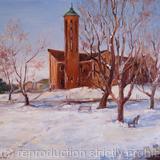 Sunday morning, original, one of a kind, oil on canvas painting (14x18'')