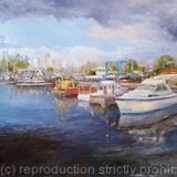 Toronto Island boats, 24x30x0.7'
