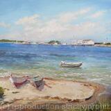 Moored by the beach, (18x24x1.5'') - SOLD on Artfinder.com