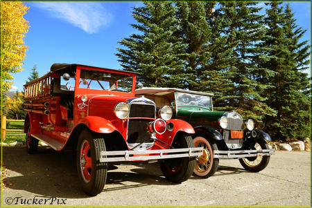 Vintage wheels at Grand Lake Lodge