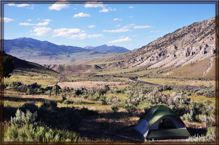 Yellowstone tent view
