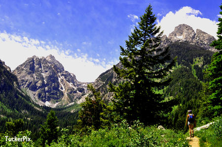 Jen on Bradley Lake trail