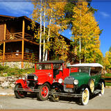 Grand Lake Lodge Model T's in Fall colors