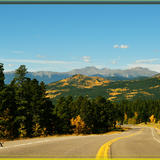 Peak to Peak Highway middle of the road