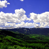 Dunckley Pass view Flat Tops Mtn range