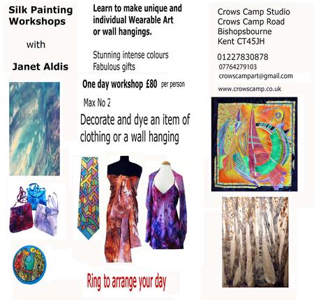 Silk painting workshops ad
