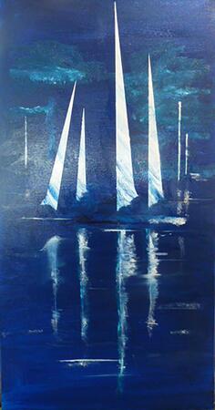 Sailing at Dusk SOLD