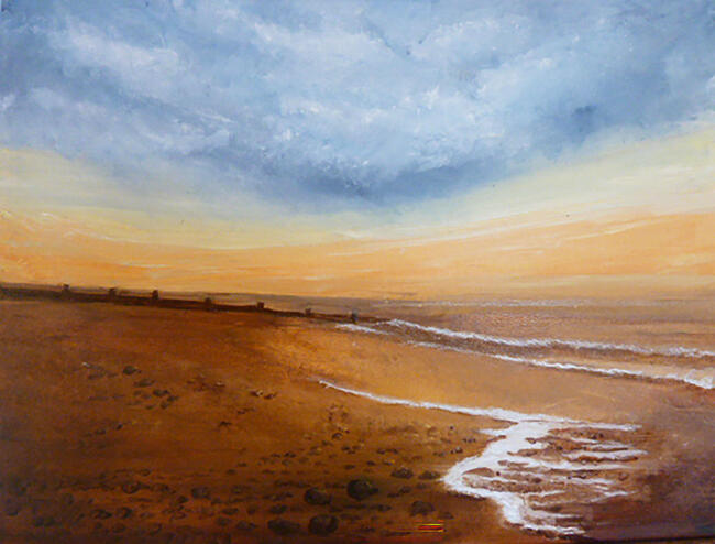 Sunset over the coast at Whitstable