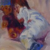 Sleeping with my teddy bear Sold