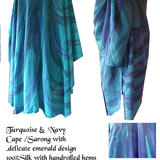 blue turquoise cape- Sold