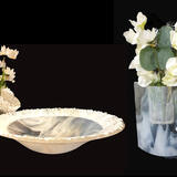 'Celebration set', Large bowl, small bowl, Flower Pocket, 2 Handkerchief bowls
