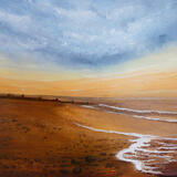 Sunset over the coast at Whitstable