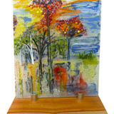 Riverside reflections on Yew base