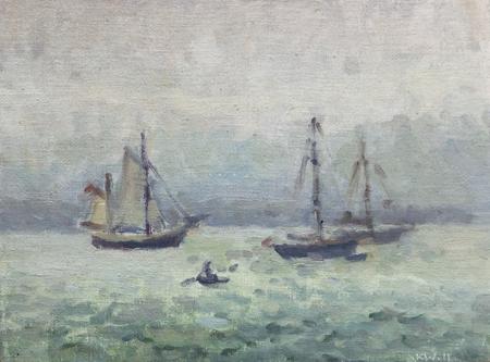 Foggy Sound with Rower