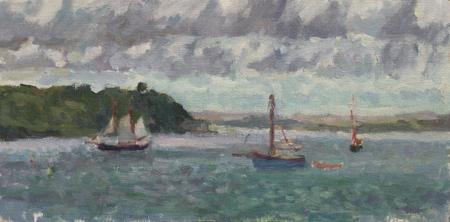 Morning with Boats in the Bay