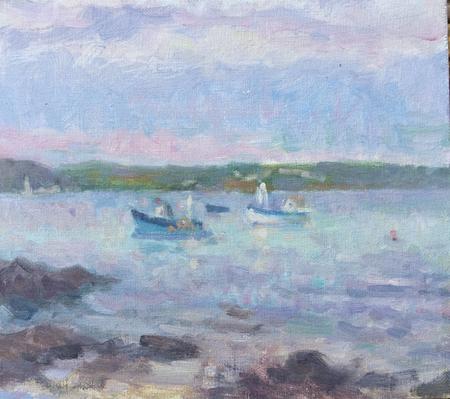 Morning at Cawsand with Fishing Boats