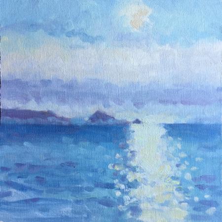 Late Autumn Morning with Sun and Little Mew Stone