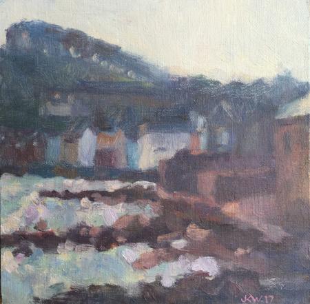 Rock Path in Evening Light, Early Spring