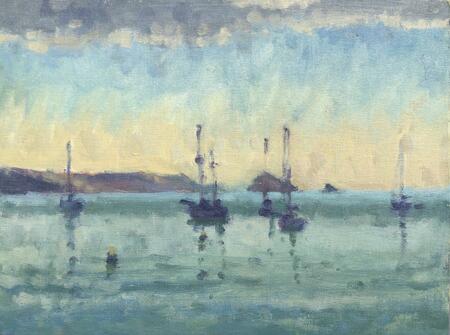 July Morning with Two-Masted Boat