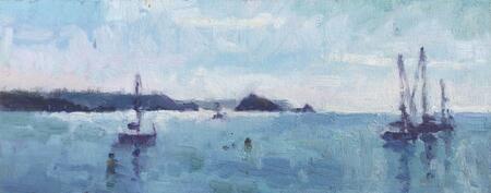 August Morning with Boats and Buoys