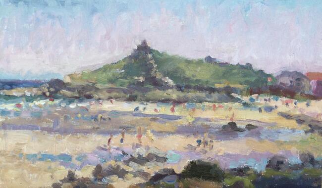 Porthmeor and The Island at Low Tide