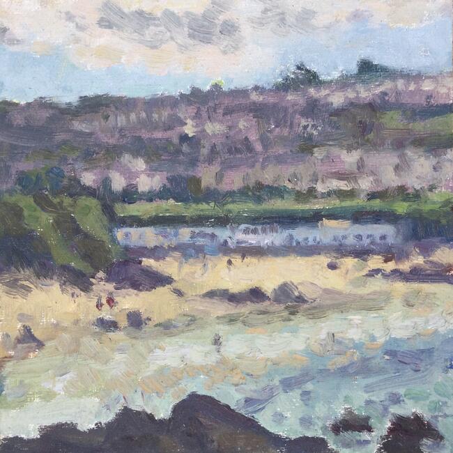 West Beach Huts from The Island 
