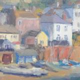 Cawsand Beach with Two Gigs, Morning 