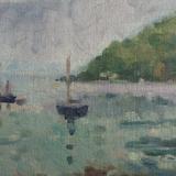 Spring Morning with Rowers and Penlee