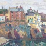 Cawsand Cliff with Winter Swimmer