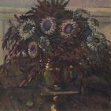 Dried Flowers In a Brass Bowl