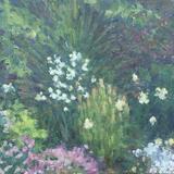 Summer Border at Dusk