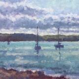 August  Morning with Three Boats