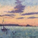 November Morning with Cloud and Boat