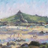 Porthmeor and The Island at Low Tide