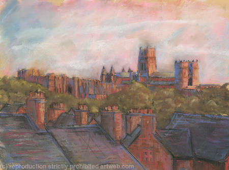 over the roof tops of Durham