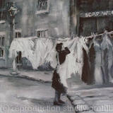 WOMAN HANGING WASHING