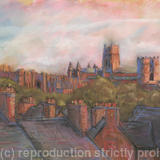 over the roof tops of Durham