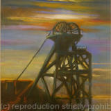 sunset over the mine