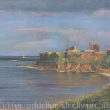 sunset over Tynemouth Priory