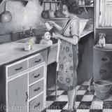 Bathtime in the kitchen sink