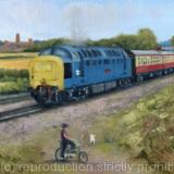 A Deltic passes through Durham